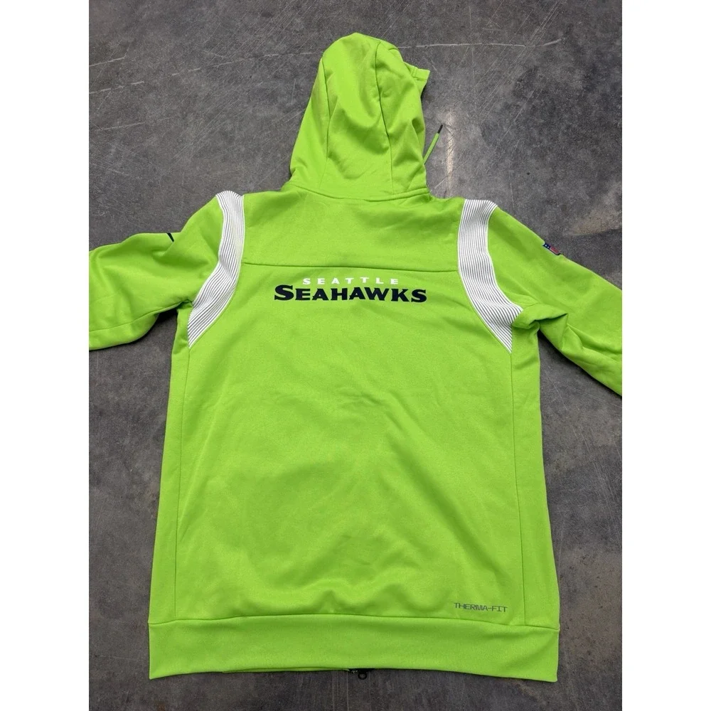 Seattle Seahawks Nike NFL On Field Therma-FIT Full Zip Hoodie L Green
